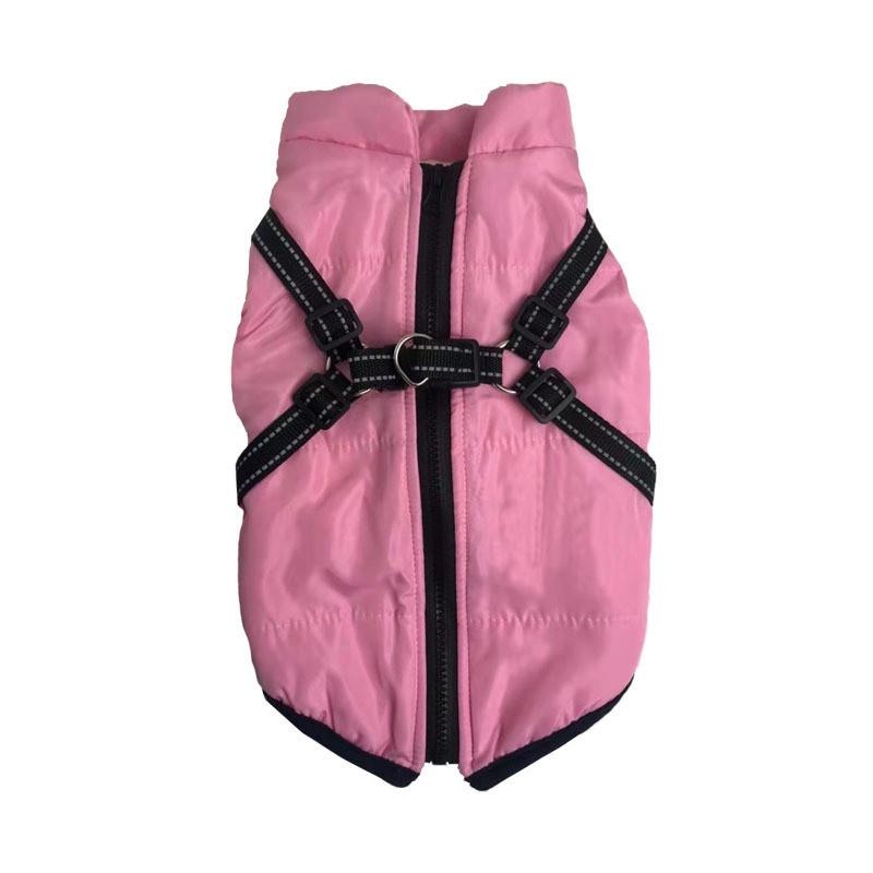 

Jacket Padded Cotton Vest Pet Clothing Dog Outerwear With Waterproof Features XL розовый