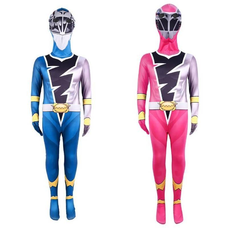 Power Morphin Mighty Rangers Costume Cosplay Dress Party Superhero Jumpsuit