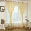 2026 New Three-Leaf Floral Sheer Curtain, Rod Pocket Finished Voile Curtain for Bedroom