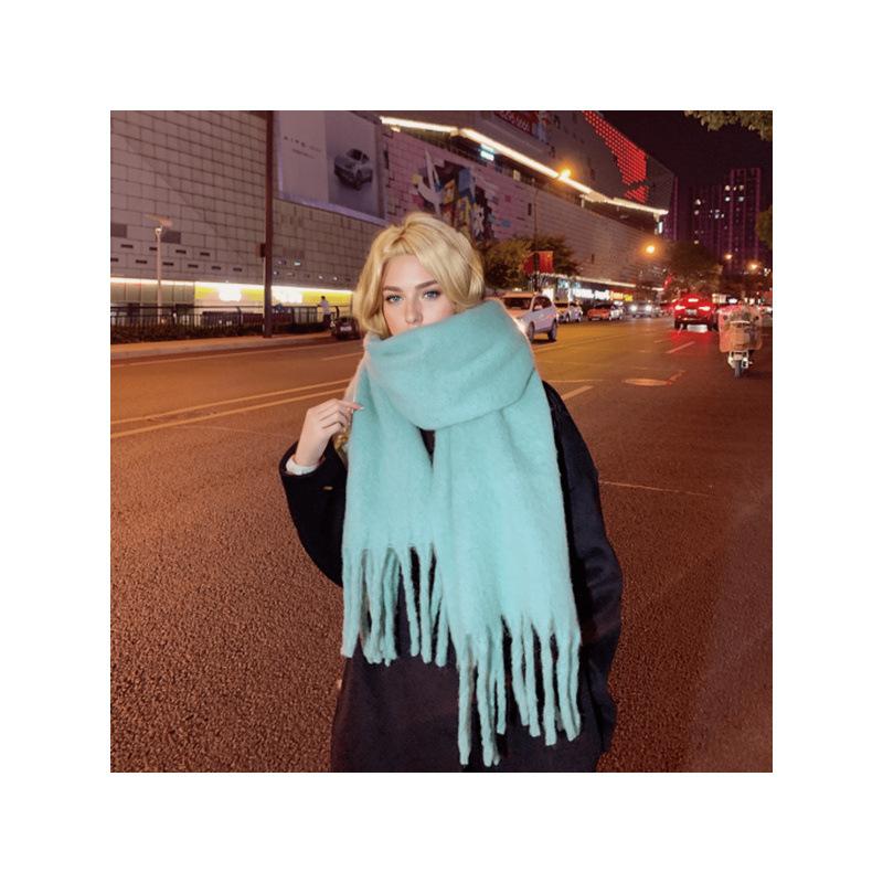 New Solid Color Imitation Cashmere Scarf for Women Candy Color Soft Student Couple Warm Scarf Shawl