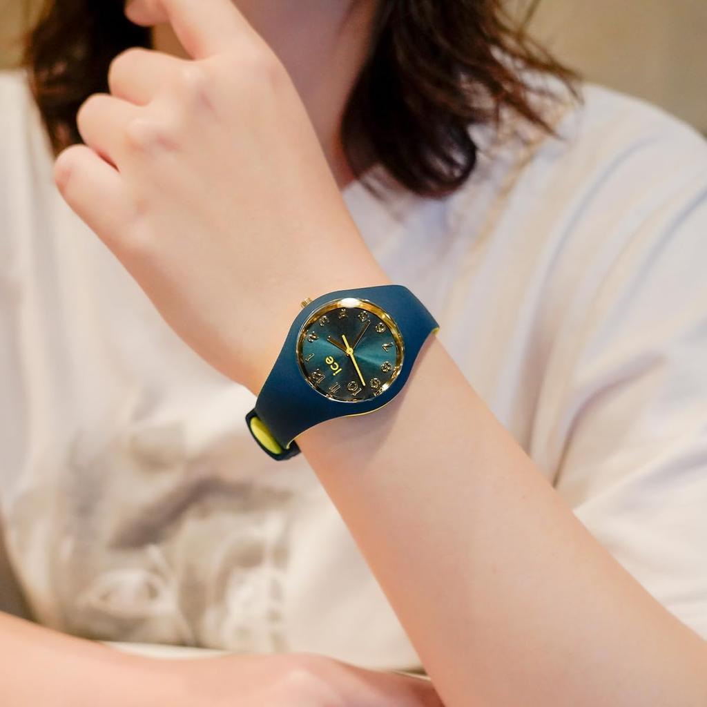 Authorized Distributor [Ice-watch] Ice Watch Women's Watch 023280 ICE Duo Chic Ice Duo Chic Dark Green Lime Small 34mm 3 Hands