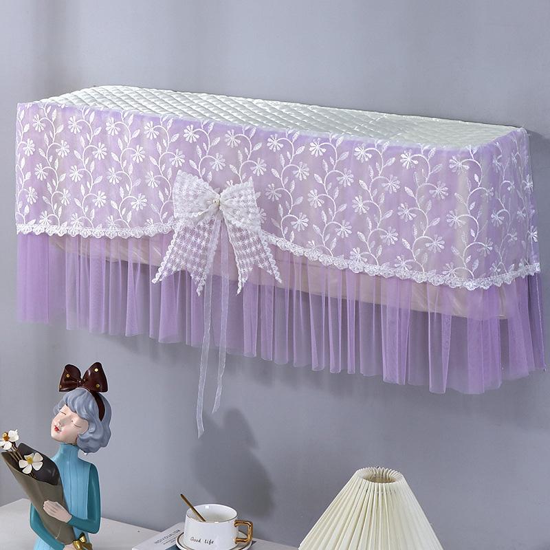 1pc Conditioner Cover Prevent Direct Blowing Bow-Tie Windshield Curtain Hanging Air Dust-proof