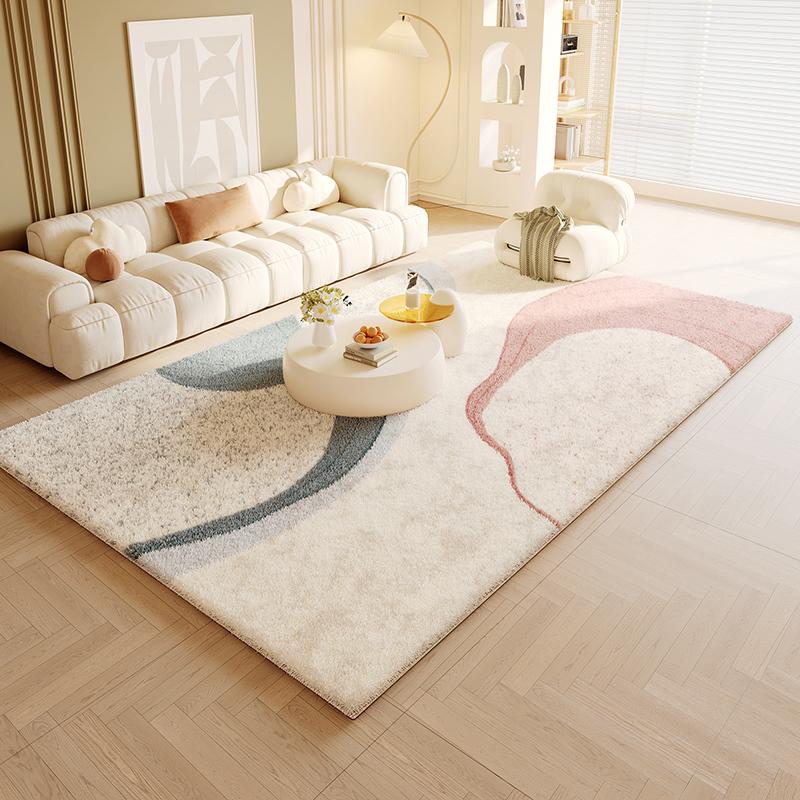 Cream Style Carpets for Living Room Light Luxury Bedroom Decor Carpet Fluffy Soft Cloakroom Plush Rug Home Washable Thicken Mat
