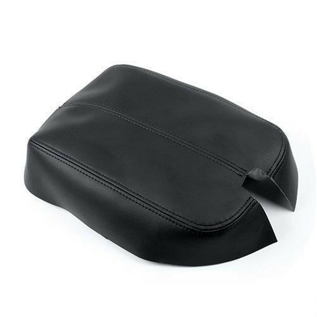 Black Leather Console Lid Centre Armrest Cover For 2008-2012 Honda Accord