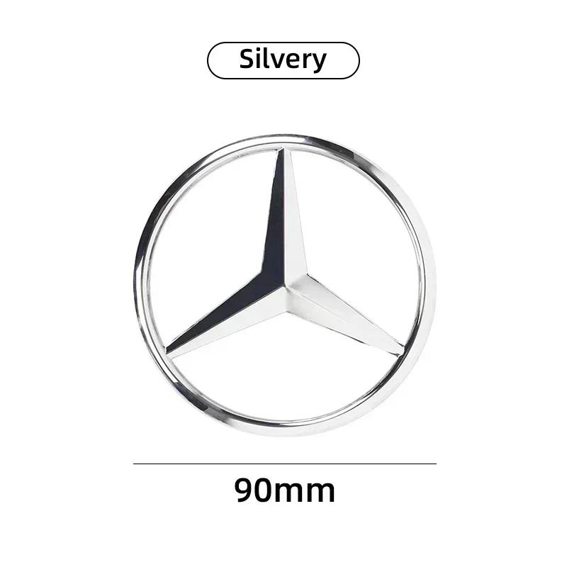 

C200 E200 New 2025 For Mercedes Benz Mercedes 9cm ABS Car Rear Decal Trunk Emblem Sticker For Mercedes Benz S320 W164 W203 W204 срібний