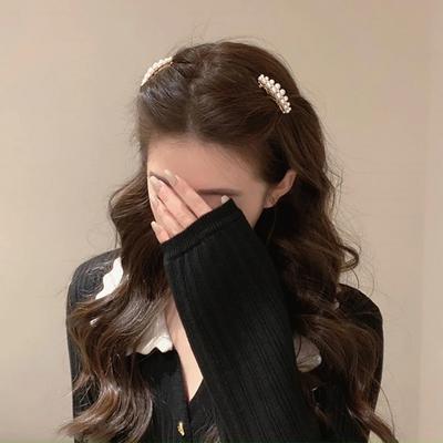 Pearls Small Hair Clip Hairpin for Women Girls Fashion Geometric Flower Barrettes Headwear Girls Sweet Hairpins Hair Accessories