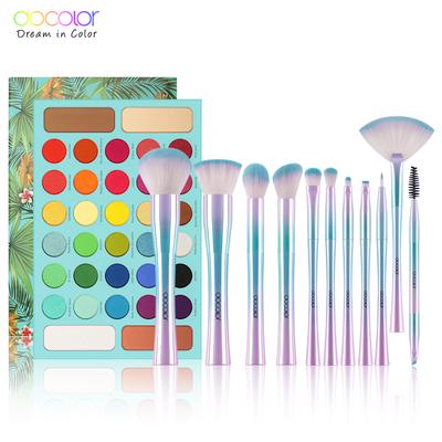 Set de pensule de machiaj 11 bucăți și farfurie de fard de pleoape cu 34 de culori, mată și lucioasă, set de palete de machiaj cosmetice profesionale