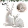Elegant Interior Accents 2Pcs 3D Printed Parent-child Deer Figurines, Minimalist Animal Statue for Christmas Family Statues Home Decor, Aesthetic