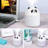 Umidificator Mini Drăguț Panda 250ml cu Lumină de Noapte Difuzor Ulei Esențial USB Generator de Ceață Odorizant Auto pentru Dormitor Birou