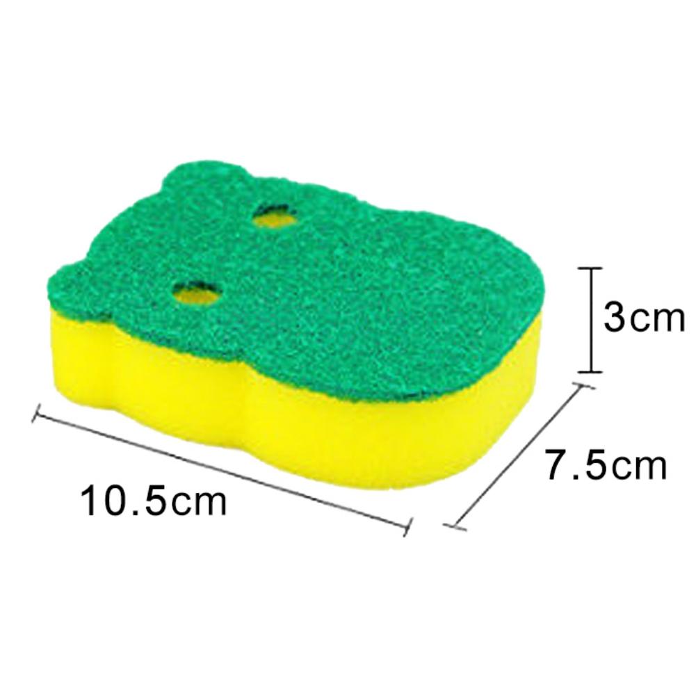 10Pcs Dishwashing Sponge Wipe Kitchen Cleaning Double Sided Brush Pot Dishwashing Cloth