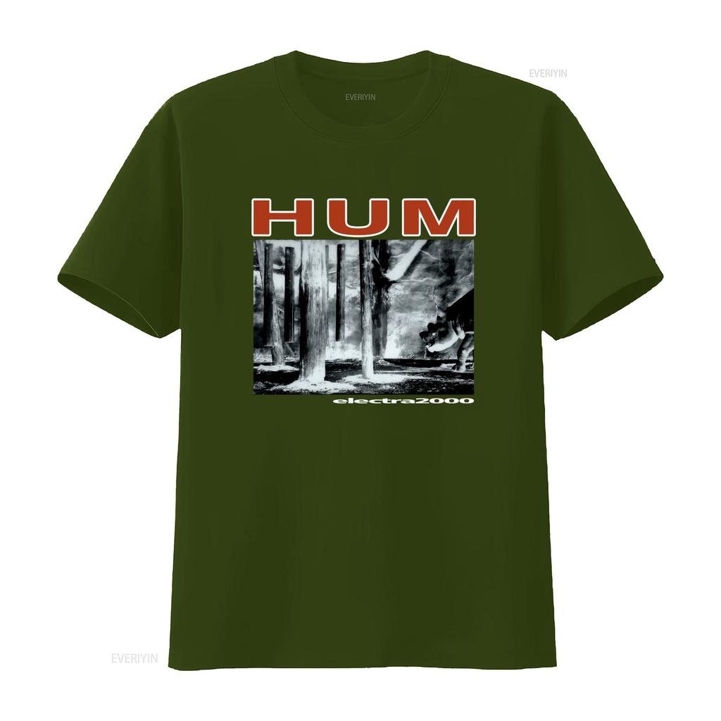 Hum Electra 2000 Vintage Style T Shirt Unique Print for Rock Fans vintage Washed Comfortable Versatile Stylish Soft fashion