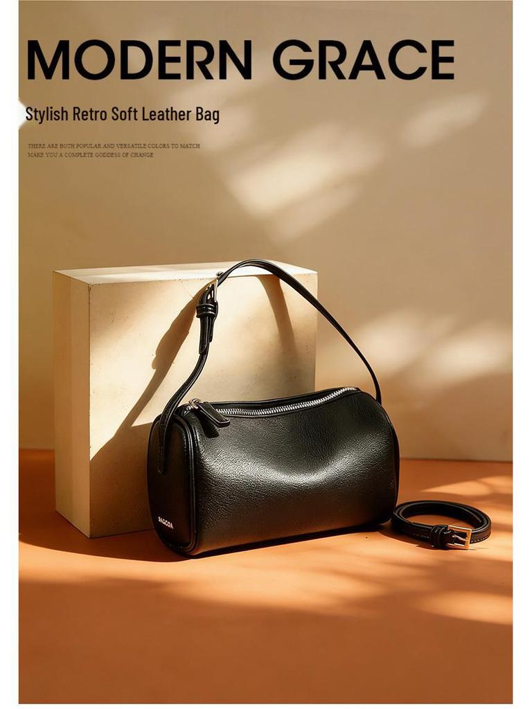 Women's 2025 Fashionable Single Shoulder Crossbody Pillow Bag with Pen Holder