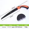 Handheld Pruning Saw: Compact Garden Tool for Cutting Tree Branches with Black Blade