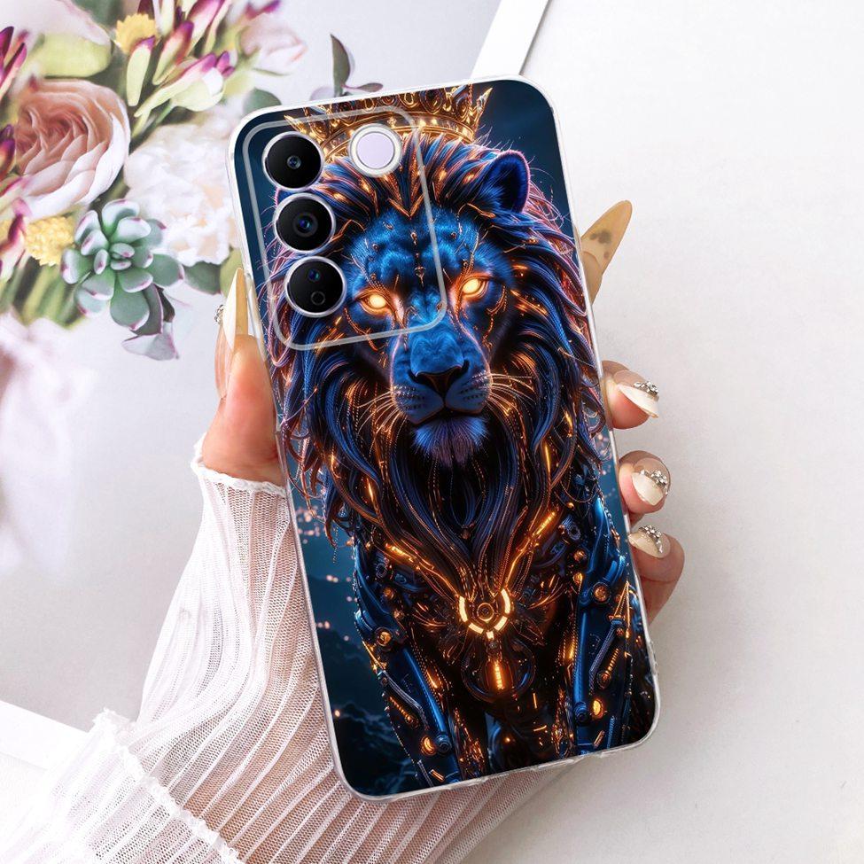Transparent Cover For Vivo S16e 5G Case V2239A Cute Cat Fashion Butterfly Funny Painted Casing For VivoS16e 5G
