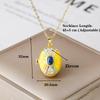 New Design Openable Oval Enamel Art Zircon Pendant Necklace Photo Box Fashion for Women Girls Party Jewelry Friendship Gift