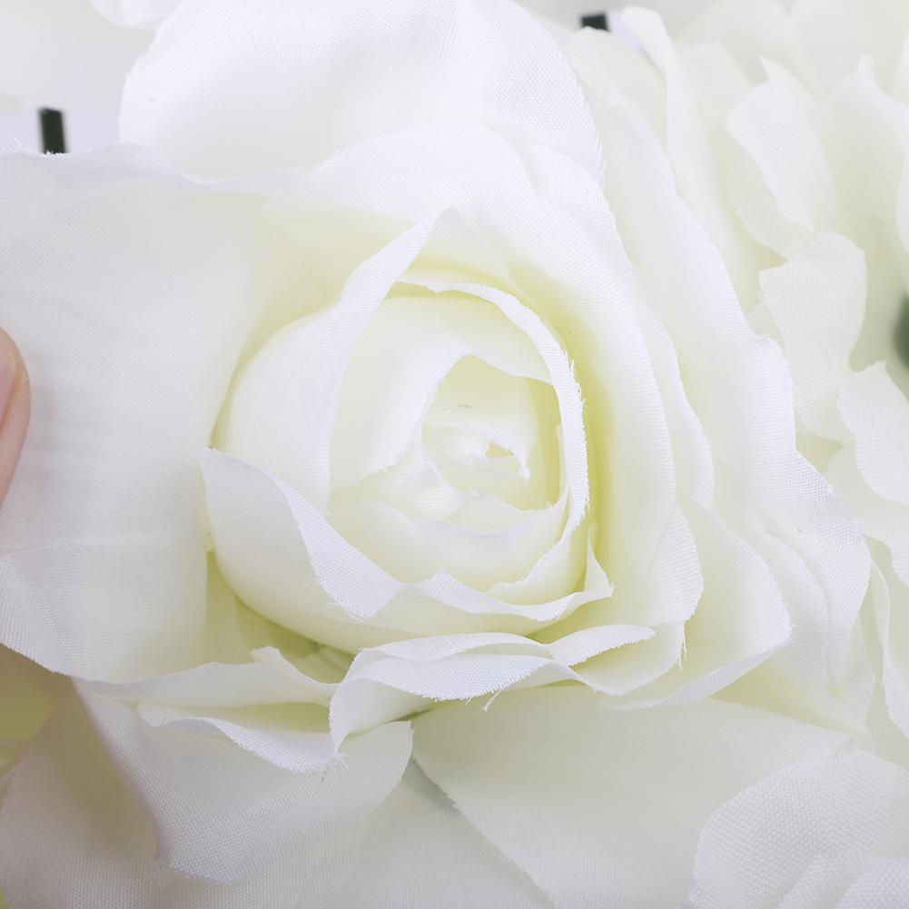 40x60cm Silk Rose Hydrangea Flower Wall Wedding Backdrop Decor Cream White Artificial Floral Panel