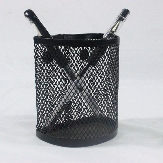 Pencil Holder Good Ventilation Fine Mesh Space-saving Metal Multifunction Desktop Magnetic Basket Pen Storage Box Daily Use