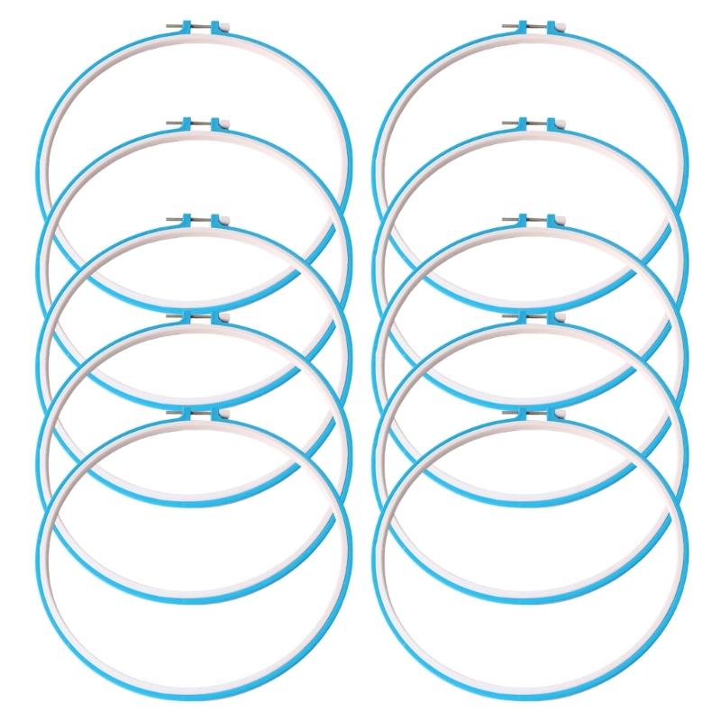 10 Pcs Embroidery Frame Round Embroidery Hoop Crosses Stitching Hoop Adjustable Embroidery Hoop for Craft Project
