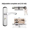 Stainless Steel Household Indoor Door Lock Universal Type Wooden Door Lock Tamper Free Adjustable Door Handle Bedroom Door Lock