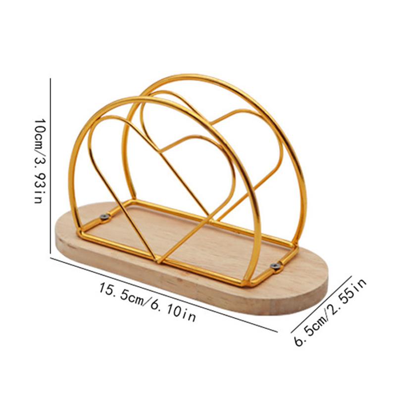 Napkin Holder Countertop Napkin Organizer Desktop Paper Dispenser with Wood Base for Restaurants Cocktail Cookouts Bar Decor New