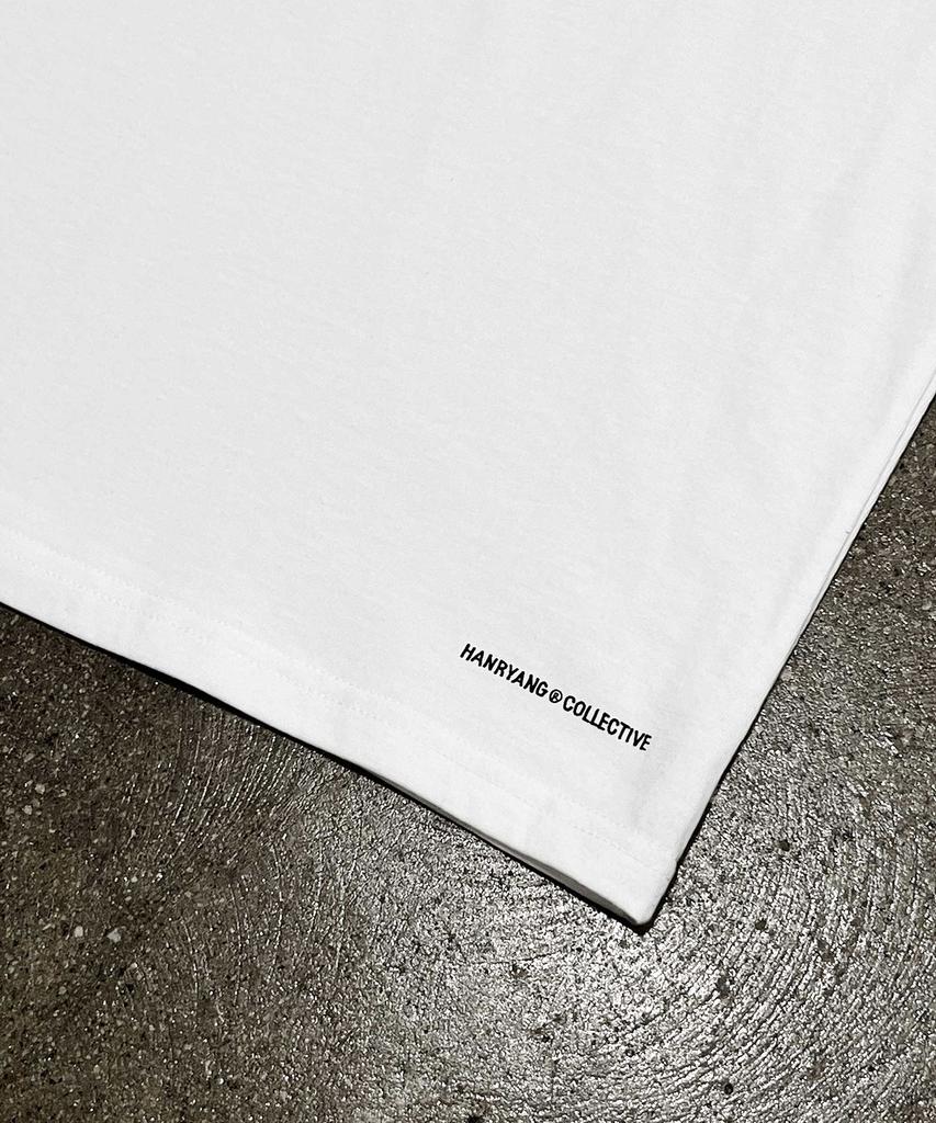 HANRYANG COLLECTIVE Hr Pink Back Icon Tee White