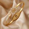 Bracelet Tree of Life Zircon Heart Shaped Titanium Steel