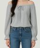 Keulleiseu Muse Shirred Balloon Blouse_Brown