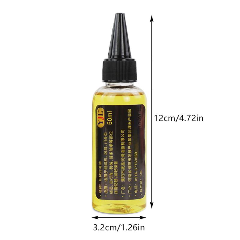 

2Pcs 50ml Machinery Lubrication Oil Rust Proof Zipper Running Sewing Machine Oil Fan Hinge Door Keyhole Bearing Gear Lubrication