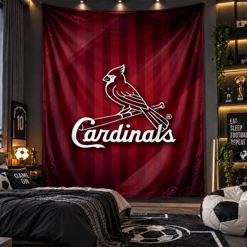 Wall Hanging Tapestry St. Louis Cardinals Print Cloth for Living Room Bedroom Home Decor