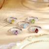 Natural spar s925 sterling silver ring women's non-fading ring flying together high-end accessories women's daily jewelry gifts