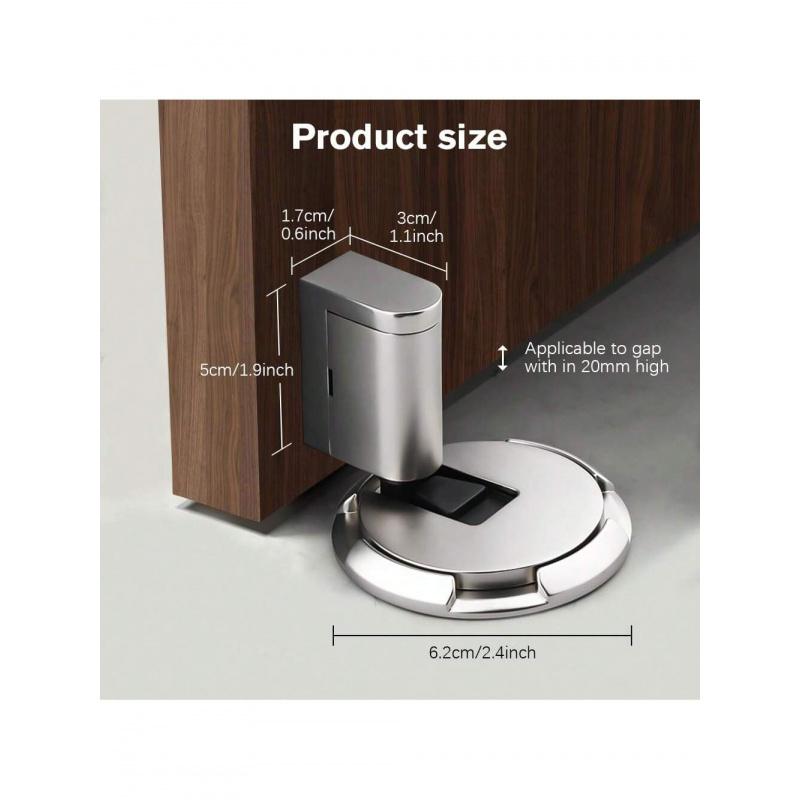 Windproof Floor Absorption Anti-collision New Mechanical Invisible Bathroom Door Stopper Rear Door Bumper No-drill Door Stop