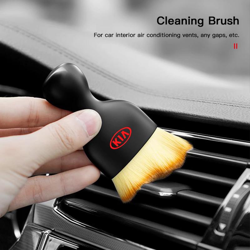 BBDT7 Car Interior Cleaning Soft Brush Tool Dust Remover For KIA K5 Sorento Ceed Carnival Stinger Forte Niro Cadenza Soul Cerato EV6