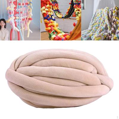 Chunky Garn Arm Sticka Jumbo Tubular Bulky för Scarf Tröjor Virkade