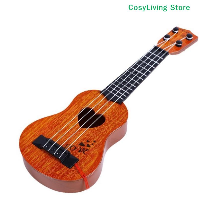 26/35cm Gitarre Schreibtisch Dekoration 4 Saiten Musikinstrument Mit Paddeln Simulierend Yukrili