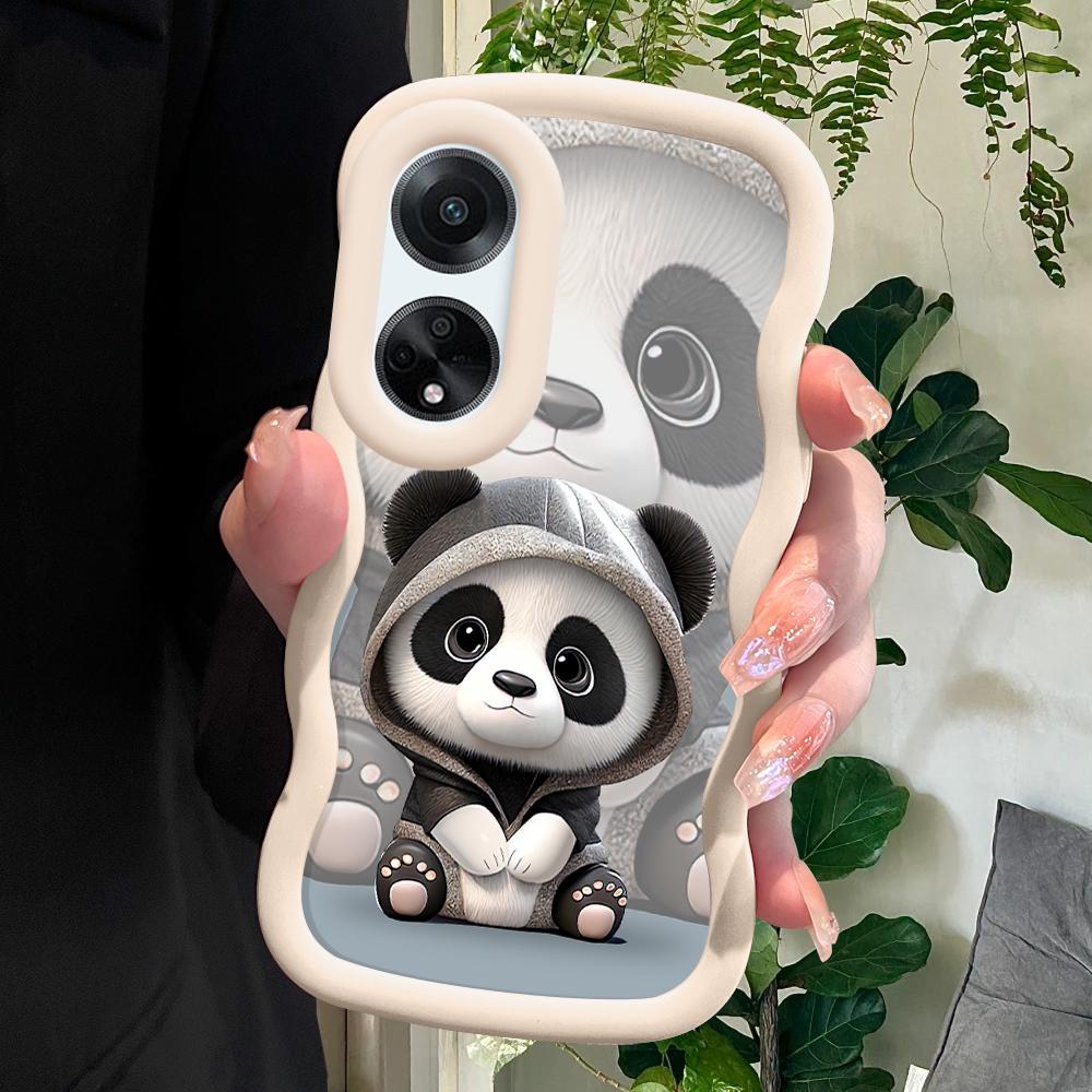 

М який силіконовий чохол Macaron Phone Case з намальованим візерунком Big Wave Edge Протиударний захисний гумовий чохол для OPPO Reno Realme OPPO A1 Pro 5G білий