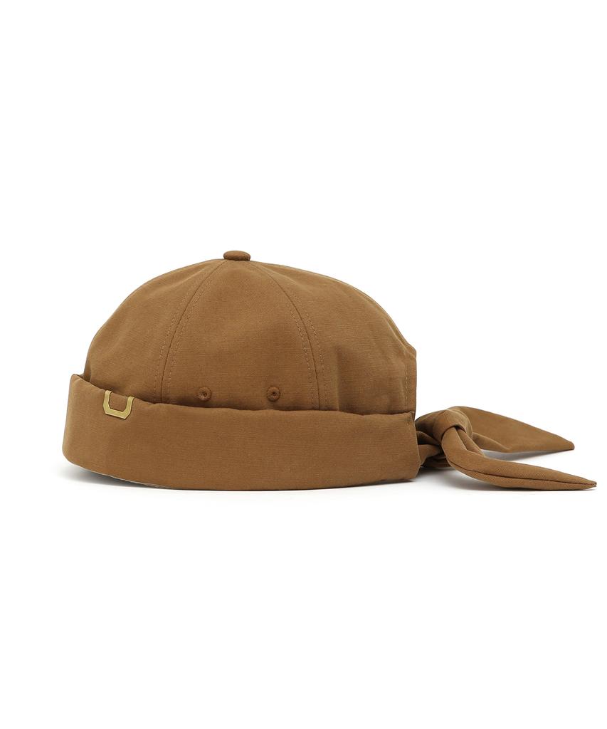 Eondeokeonteulolseutyudio Ribbon Brimless Cap Half Moon / Ribbon / Bio Desert