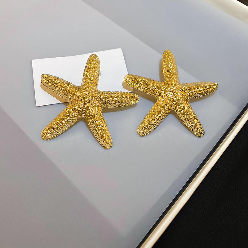 Seaside Vacation Wind Starfish Ocean Series Silver Needle Earrings Summer Personality Temperament Necklace Bracelet Earrings