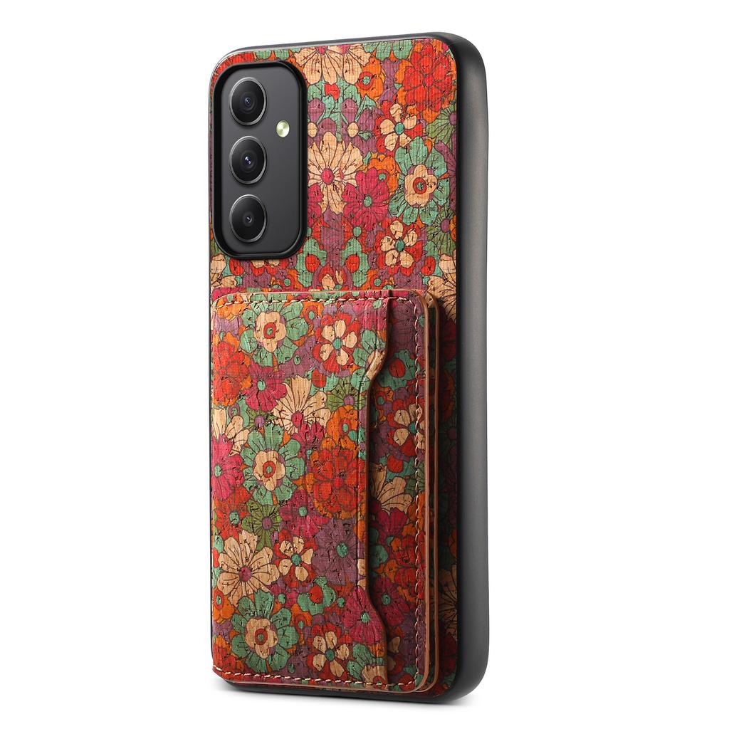For Samsung Galaxy A35 5G Cases Floral Pattern PU+TPU+PC Kickstand Phone Cover Card Slot