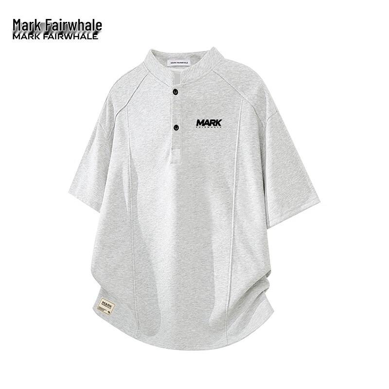 MARK FAIRWHALE Men s Casual Pure Cotton Polo T-Shirt L