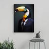 Mode Business Anzug Tiere Eule Affe Elefant Porträt Leinwand Malerei Poster Druck Wand Kunst Für Wohnzimmer Wohnkultur