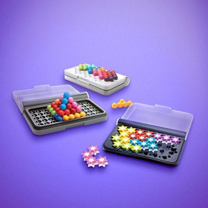 IQ Puzzler Pro + IQ Stars - Puzzle Enfant 6 Ans - Jeu De Societe Enfant 6 Ans - Jeux De Société Enfant - 240 défis - Jeux Voyage