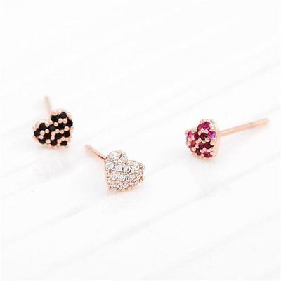 [Onm] Onm 14K Gold Needle Cubic Heart Rose Gold Heart Piercing (S9593967)