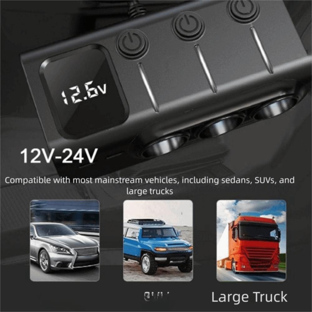 Fast Charger Car Charger Adapter Multi Ports Car Plug Splitter Car Inverter  Phone Charging