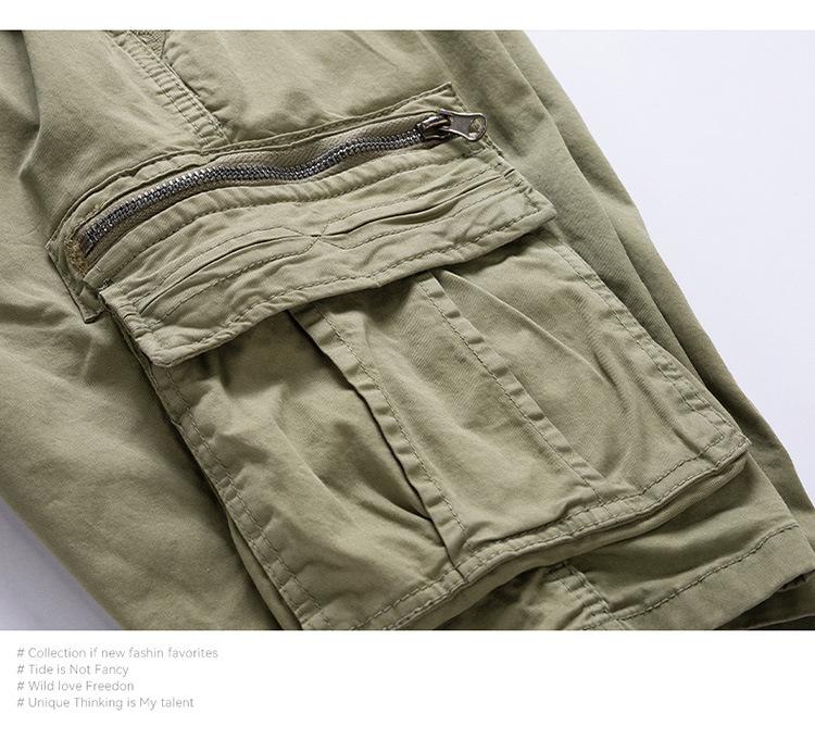 Men's Retro Multi-Pocket Loose Fit Workwear Shorts