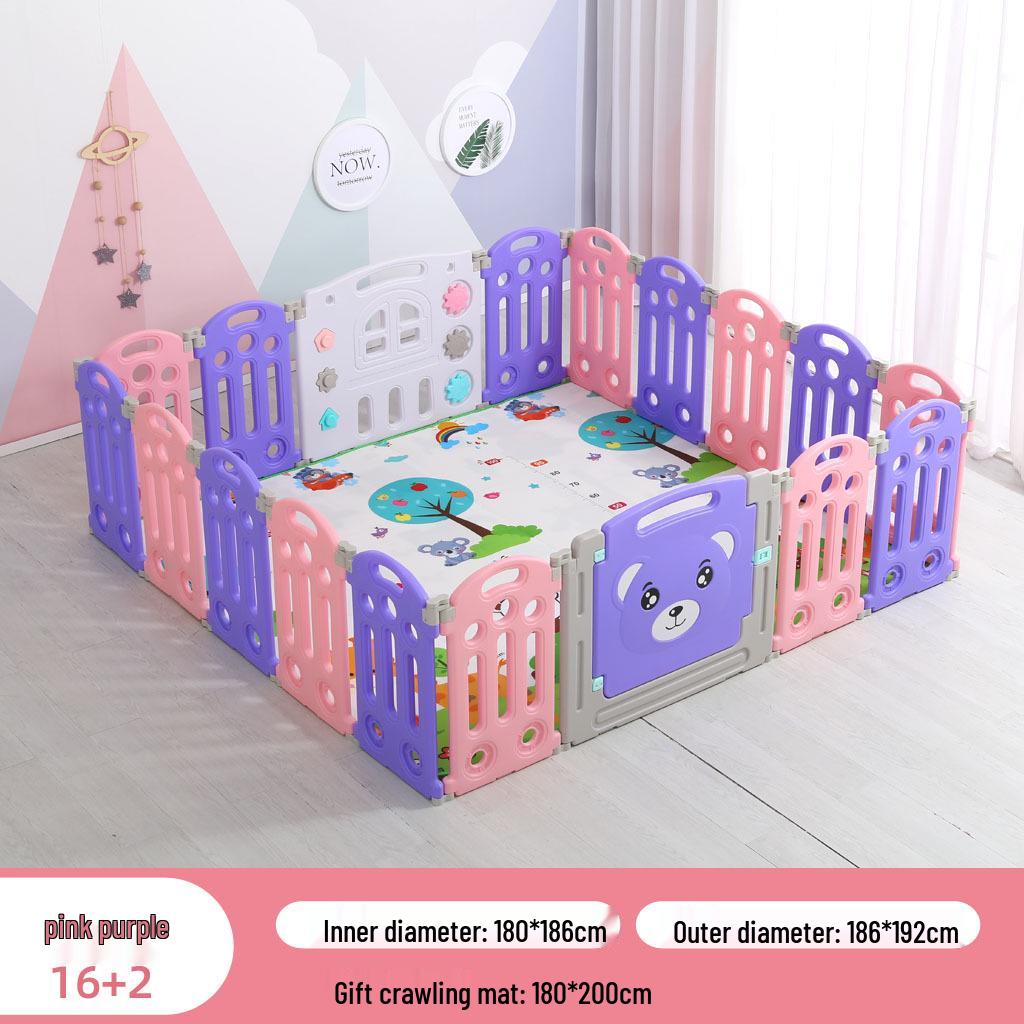 Kids' Indoor/Outdoor Safety Play Fence with Slide - Ideal for Crawling and Walking