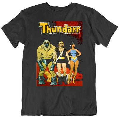 Retro Thundarr the Barbarian Cartoon Poster Movie Fan Black T Shirt