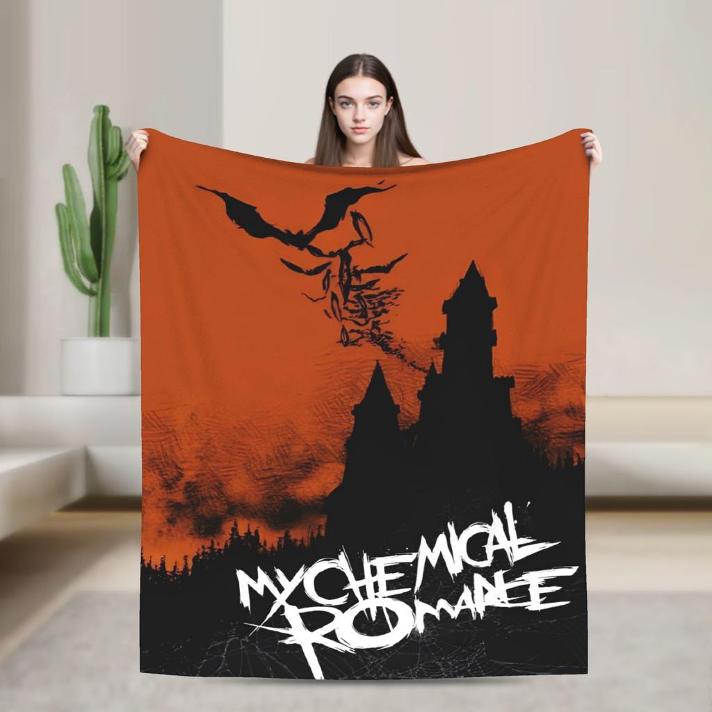 The Black Parade Mantas Tour My Chemical Romance Franela Impresionante Cálida Manta para Cama Cubrecama Invierno