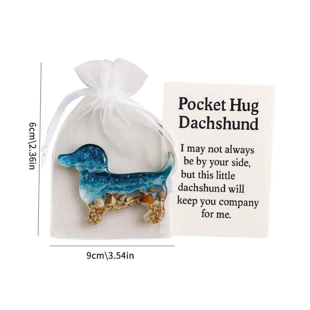Positive Card Pocket Hug Gifts Miniature Figurine Inspirational Card  for Thoughtful Gift
