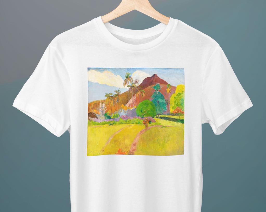 Tahitian Landscape, Paul Gauguin Painting, Unisex T-Shirt, Art T-Shirt, Gift for Her, Gift for Him, Art Lover Gift