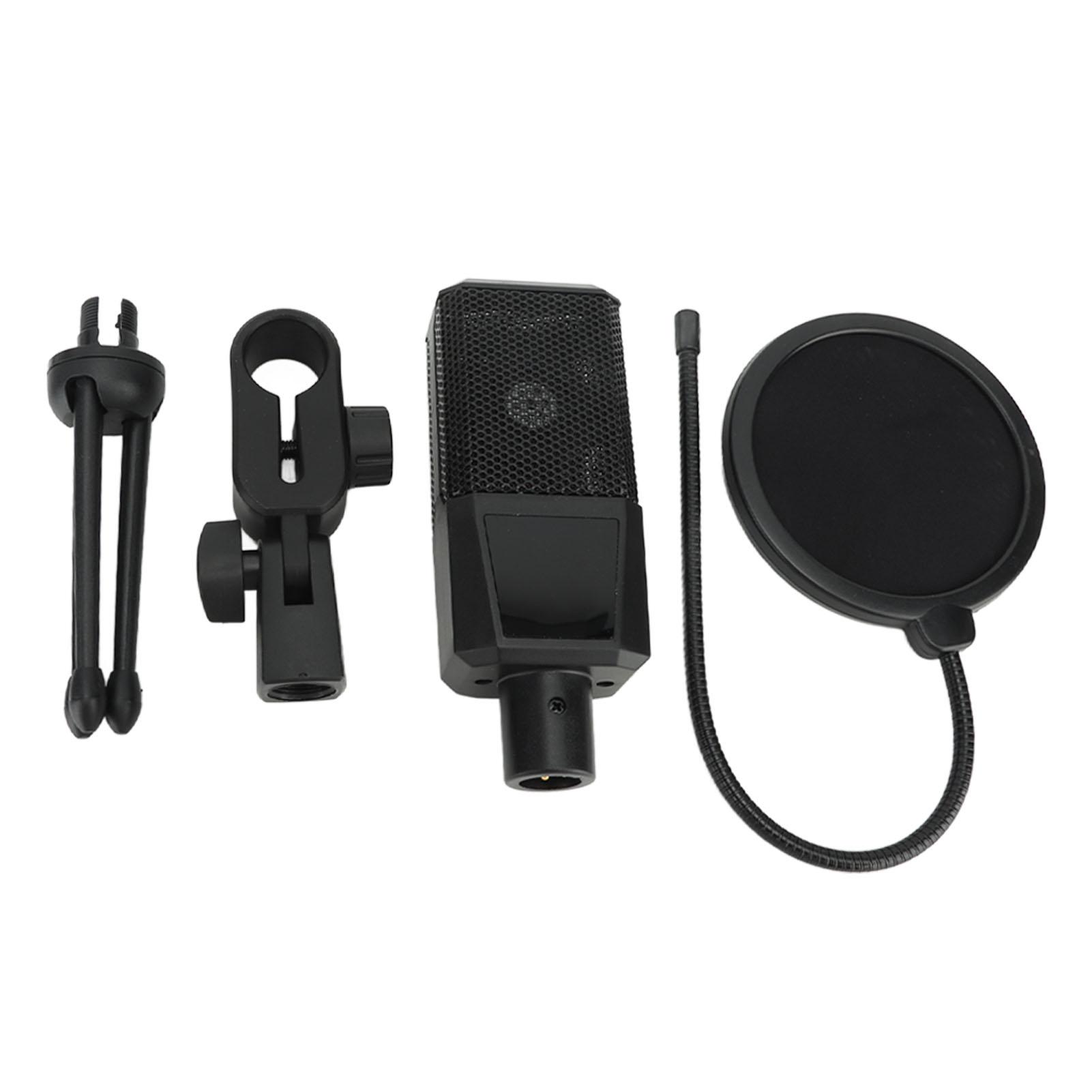 

Condenser Microphone Noise Reduction Professional Condenser Mic with Tripod Stand for Live Streaming Podcasting